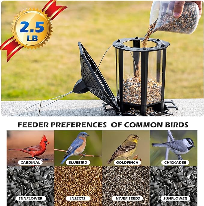 Birdream 4 Pack Bird Feeders for Outdoor Hanging, 10 LB Fun Installation Retro Pagoda Design Bird Feeder, Attracting Wild Birds Chickadees Goldfinches Cardinals Finches and Sparrows