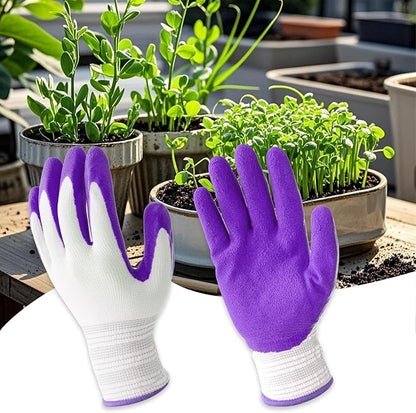 Gardening Gloves for Women Thorn Proof, Ladies Garden Gloves, Breathable Rubber Coated Yard Work Gloves