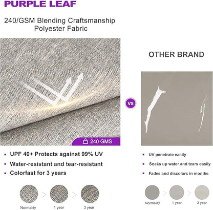 PURPLE LEAF Cantilever Patio Umbrella Outdoor Aluminum Offset Square Umbrella Windproof Heavy Duty Hanging Outside Umbrella for Deck Pool Garden