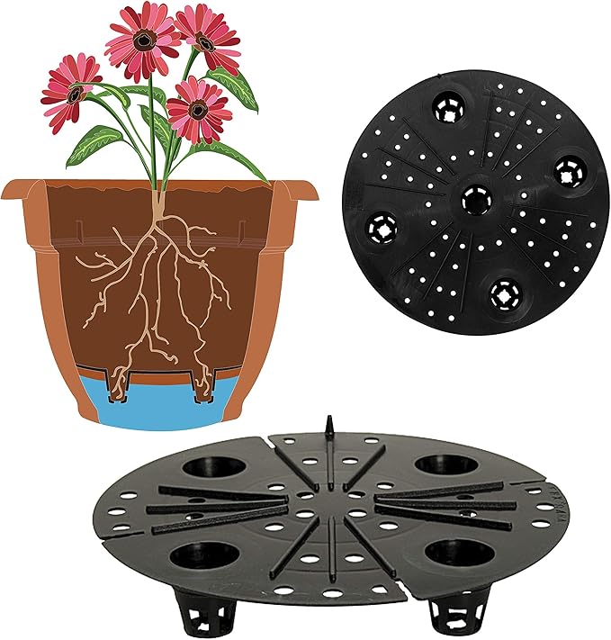 Bloem Ariana Pot Planter: 16" - Living Green - Durable Resin Pot, for Indoor and Outdoor Use, Gardening, Self Watering Disk Included, 6 Gallon Capacity