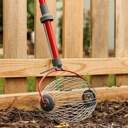 GARDEN WEASEL Large Nut Gatherer Roller – Nut Collector Tool for Walnuts, Tennis Balls and More – Yard Picker Upper with Durable Cage and Ergonomic Handle - Newest Model