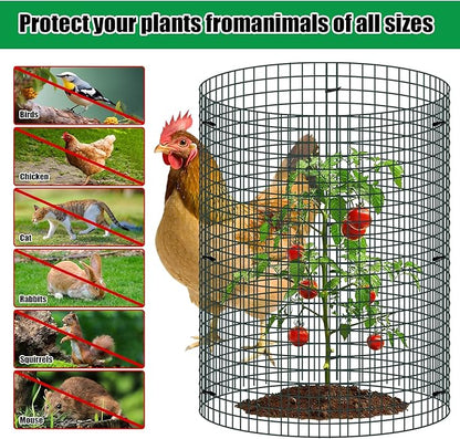 5 Pack Wire Plant Protector, 16"x12" Detachable Metal Plant Protectors Mesh, Garden Plant Protectors for Shrubs Flowers Vegetables to Keep Rabbit & Chicken Animals Out