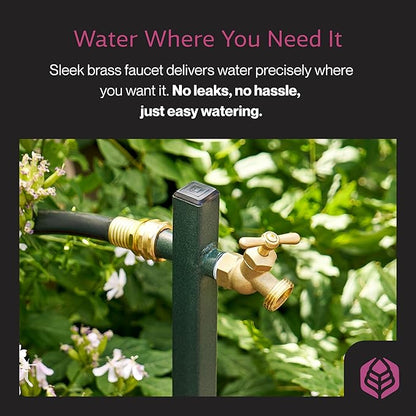 Yard Butler IHBE-6KD Garden Hose Bib Extender - Durable Hose Stand for Keeping It Elevated - Convenient Garden Accessory - Rust-Resistant - Anti-Kink Design - Easy Installation