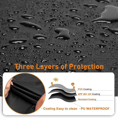Grill Cover, Universal 65" BBQ Grill Cover for Outdoor Grill, Waterproof, Weather Resistant, Fade Resistant Gas Grill Cover with Adjustable Double Straps for Weber, Char-broil, Nexgrill, etc