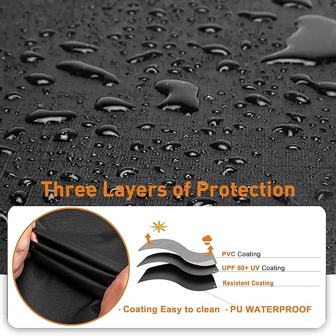 Grill Cover, Universal 58" BBQ Grill Cover for Outdoor Grill, Waterproof, Weather Resistant, Fade Resistant Gas Grill Cover with Adjustable Double Straps for Weber, Char-broil, Nexgrill, etc