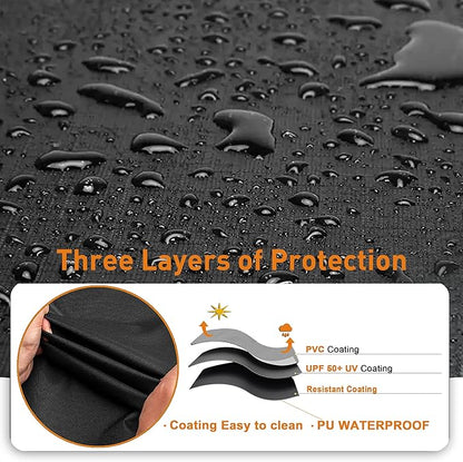 Grill Cover, Universal 52" BBQ Grill Cover for Outdoor Grill, Waterproof, Weather Resistant, Fade Resistant Gas Grill Cover with Adjustable Double Straps for Weber, Char-broil, Nexgrill, etc