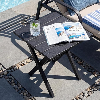 Outdoor Side Table,Portable Folding Adirondack Table,Small Patio Table Folding End Table for Garden,Camping,Pool,Porch