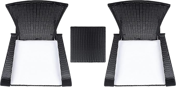 SAFAVIEH Outdoor Collection Edna Black/White Cushion 3-Piece Lounge Set with Table (PAT7719A)