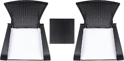 SAFAVIEH Outdoor Collection Edna Black/White Cushion 3-Piece Lounge Set with Table (PAT7719A)