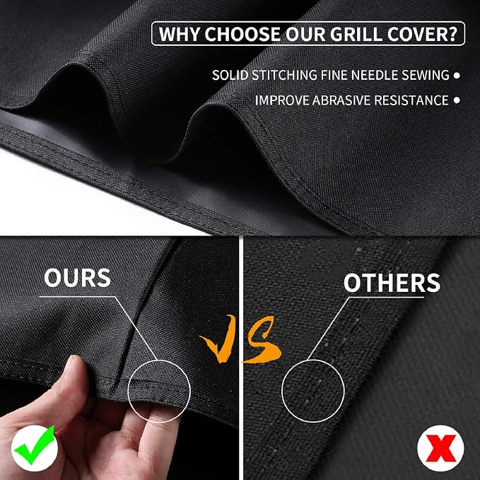 Gas Grill Cover for Weber Spirit II 210, 48 Inch BBQ Grill Covers, Heavy Duty Waterproof Barbecue Accessories