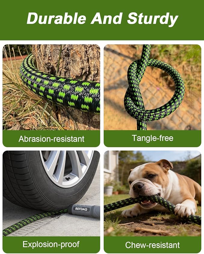 Garden Hose, Flexible Ultra Lightweight Durable, Kink-Free Water Hose with 10 Function Sprayer - Non-Shrinking, Easy to Store, All-Weather, High-Pressure (50FT)