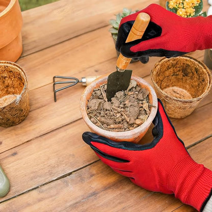 YOUKE OLA 168 Pair Gardening Gloves for Men Women, Breathable Rubber Coated Garden Gloves Working Gloves for Gardening, 8/Medium