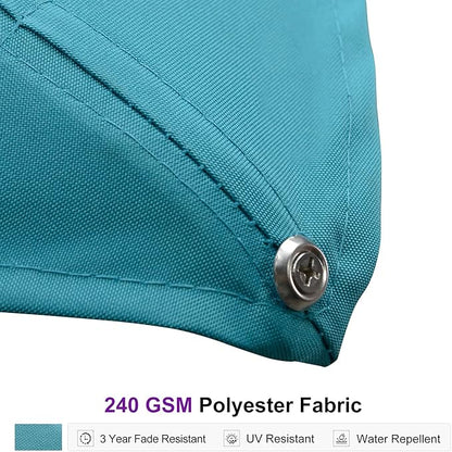 PURPLE LEAF 9' X 12' Rectangle Patio Umbrella Large Cantilever Outdoor Aluminum Offset Umbrella with 360-degree Rotation for Garden Deck Backyard Pool, Turquiose Blue