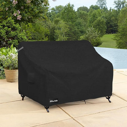 3-Seater Patio Sofa Cover,85W x 37D x 35H Inches Outdoor Couch Cover,100% Waterproof Heavy Duty Patio Sofa Covers,Patio Furniture Covers,Black