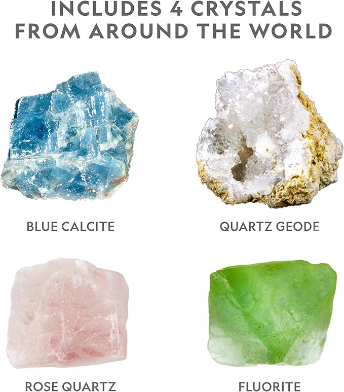 National Geographic Mega Crystal Growing Kit for Kids- Grow 6 Crystals with Light-Up Stand, Science Gifts for Kids 8-12, Crystal Making Experiment, Science Kit for Girls and Boys (Amazon Exclusive)