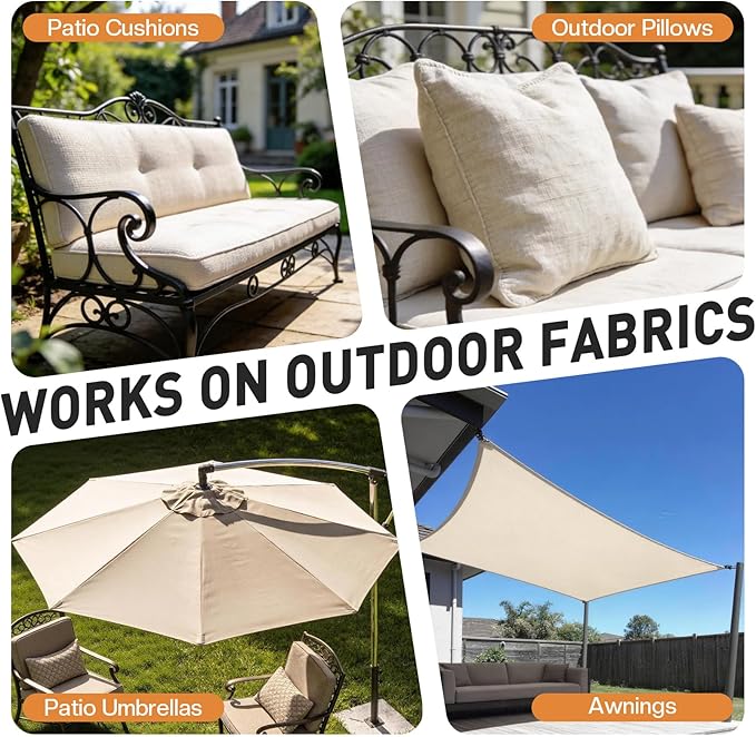 BERlOVE Outdoor Fabric Protector Spray: Waterproof & UV Protection for Patio Furniture, Upholstery, Cushions, Umbrellas and More– Durable Water Shield, 12.8oz