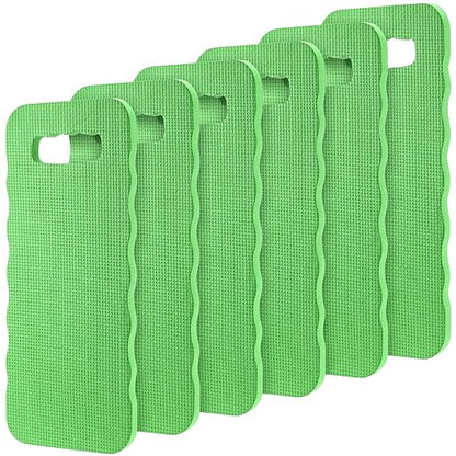 6 Pack16x7x0.8 Inch Garden Kneeling Pads, Foam Thick Knee Pad, Kneeler Mat for Long Gardening Hours, Yoga, Prayer and Exercise (Green)