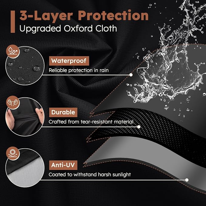 MR. COVER Grill Cover for Traeger Pro 22 & 575 Series, Waterproof Wood Pellet Smoker Cover for Traeger 22 / Pro 575, Z Grills 550B, Heavy Duty Premium Pellet BBQ Cover for Outdoor with Straps, Black