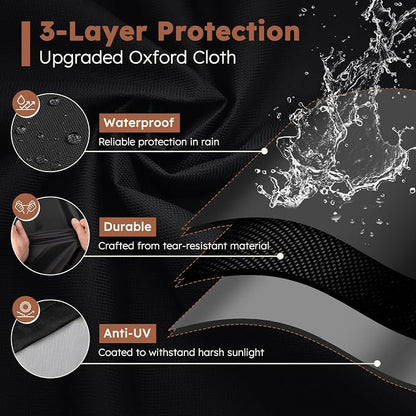 MR. COVER Grill Cover for Traeger Pro 22 & 575 Series, Waterproof Wood Pellet Smoker Cover for Traeger 22 / Pro 575, Z Grills 550B, Heavy Duty Premium Pellet BBQ Cover for Outdoor with Straps, Black