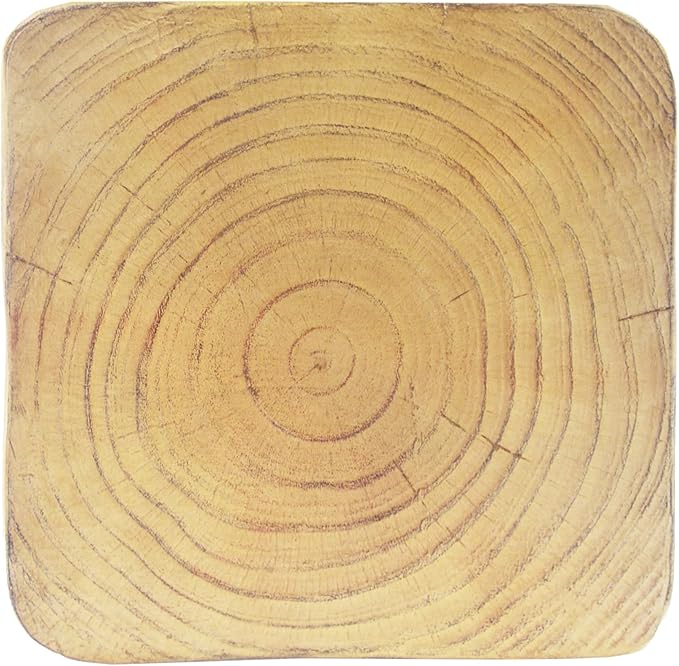 Christopher Knight Home Novi 26.8" H Lightweight Concrete Outdoor Side Table, Hollow Twist-Shaped Patio End Table, MGO Outdoor Coffee Table, Garden Plant Stand Indoor, Wood-Like Texture, Natural