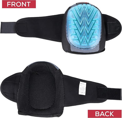 SAFE HANDLER Professional Gel Knee Pads with Foam Padding & Tough Abrasion Resistant Shell, Non-Marring Cap, Adjustable Velcro Strap, Non-Skid, Comfortable & Heavy Duty Knee Protection for Work