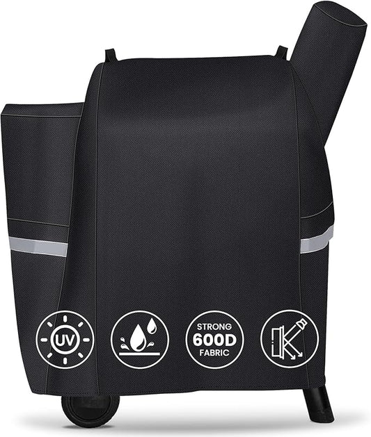 QuliMetal Grill Cover for Traeger Pro 22/575 Series - 600D Heavy Duty Waterproof BBQ Grill Cover for Treager Pro 22/575,Z Grills 550B and More Weather Outdoor Wood Pellet Smoker Protector