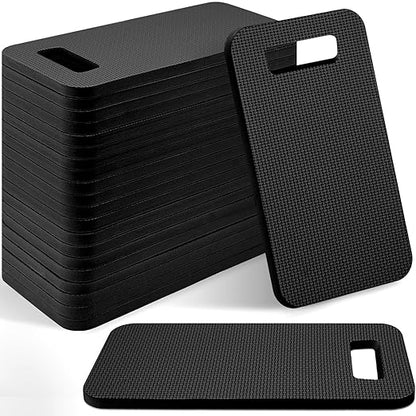 Riakrum 20 Pcs Garden Kneeling Pad Garden Knee Pads Thick Foam Knee Mat Waterproof Knee Cushions for Kneeling Multi Functional Kneeler for Praying, Gardening, Baby Bath, Yoga, 15.4 x 6.7 Inch (Black)