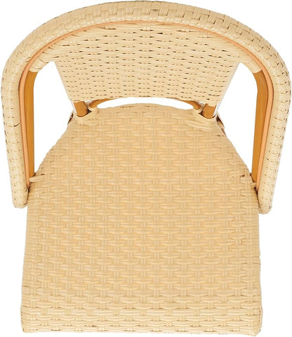 SAFAVIEH Outdoor Collection California Natural Bistro Side Chair Set of 2 (Fully Assembled)