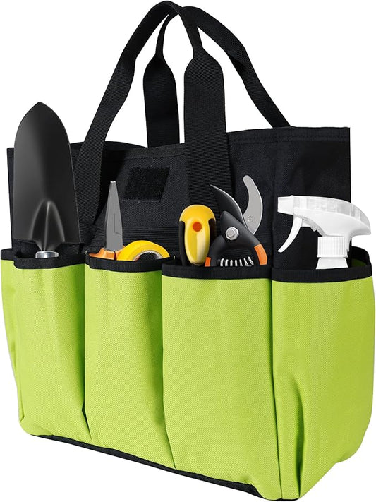 Portable Garden Tool Bag with 16 Pockets & Handle, Durable Waterproof Garden Tote Bag for women & Men, 900D Heavy Duty Gardening Tool Organizer and Storage Bags for Indoor & Outdoor