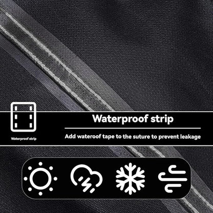 Outdoor Patio Square Table Cover 38 inch Black Heavy Duty Waterproof Cover for Square Slatted Tabletop