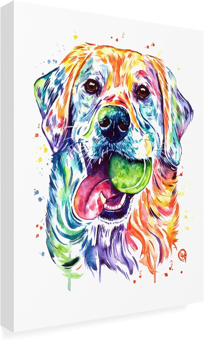 Outdoor Canvas Art - Lisa Whitehouse 'Golden Retriever' Wall Art for Outdoor Spaces, Patios, or Gardens by Trademark Fine Art