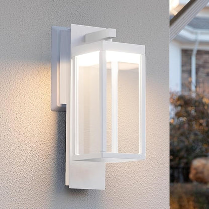 Outdoor Wall Sconce, Exterior Waterproof Wall Lanterns,Modern Black Exterior Light Fixture with Clear Glass Shade, Anti-Rust Outdoor Wall lamp for Patio Front Door Entryway Garage