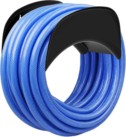 Gardzen 2-Pack Heavy Duty Hose Hanger Wall Mount, Hose Holder, Hook, Rack, Support for Outside, Black