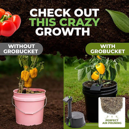 Self Watering Planter Insert w/LifeTested Technology, Water Reservoir & Level Indicator - Turn Any 5-Gal Bucket into a DIY, Portable Automatic Container Indoor-Outdoor Garden, 10-Pack