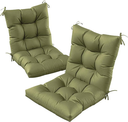 Patio Seat&Back Chair Cushions for Outdoor Furniture，Comfortable Cushions for Rocking/Dining/Lawn Chair-Set of 2