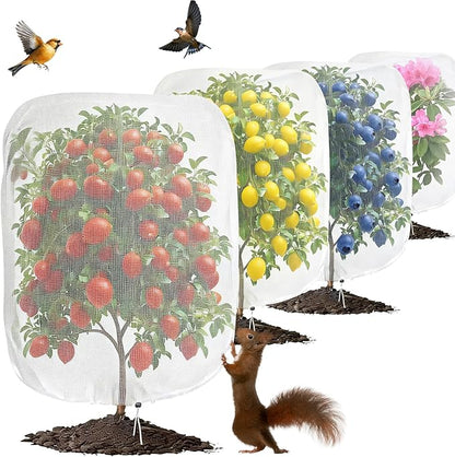 2 Pack Large Plant Covers 4.9x6.6 ft, Reusable Garden Netting for Vegetables, Mesh Barrier Protect Tomatoes & Fruit Trees from Birds, Bugs, Deer
