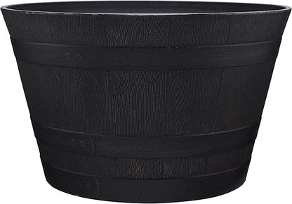 Southern Patio Whiskey Barrel Planter, Kentucky Walnut