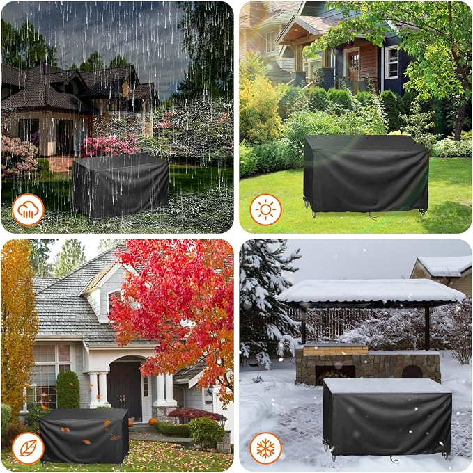 Outdoor Prep Table Cover 48 inch,Waterproof Grill Table Cover Stainless Steel Table Covers, Outdoor Metal Work Tables Covers - 48 X 30 X 35 Inch