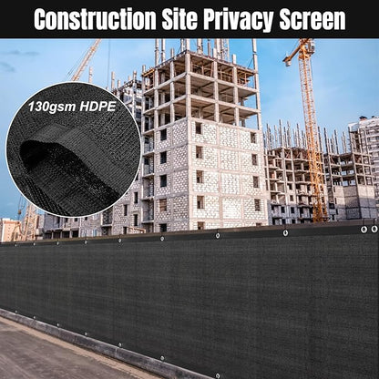 SPORTYOUTH 3ft x 16ft Balcony Fence Privacy Screen Black, Apartments Railing Windscreen Heavy Duty Fencing Mesh Cover Shade Net UV Protection for Deck Patio Outdoor Backyard Pool Porch