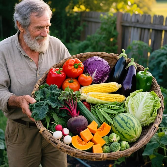 37 Varieties Vegetable Seeds Kit, 20,000+ Non-GMO USA Sourced Heirloom Seeds for All Seasons Planting, Easy for Indoor Outdoor Gardening