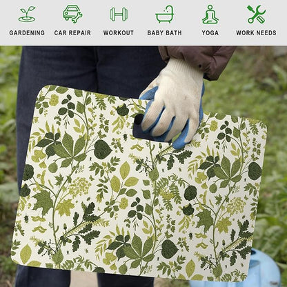 Kneeling Pad, Extra Thick Gardening Kneeling Pad for Women, Large Foam Bathtub Kneeling Pad for Bathing Baby, Waterproof Knee Pads Garden Workout Supplies, 17.5 x 11.6 x 1.4 Inch, Green