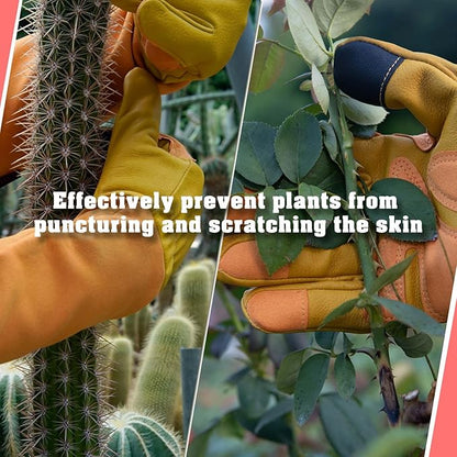 Long-Gardening-Gloves for Women/Men - Thorn Proof Rose Pruning Gloves Heavy Duty Gauntlet, Best Garden Gifts for Gardener-S