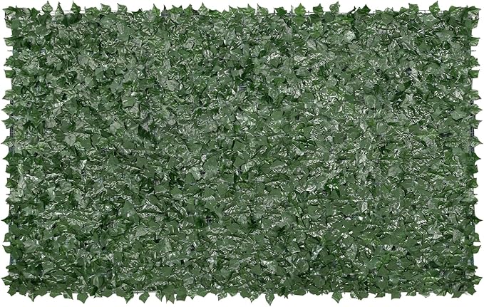VEVOR Artificial Ivy Privacy Fence Screen, 59 x 118 in Faux Ivy Vine Leaf Hedges Fence, Greenery Privacy Fence with Mesh Cloth Backing, Green Wall Decoration for Outdoor Garden, Yard, Balcony