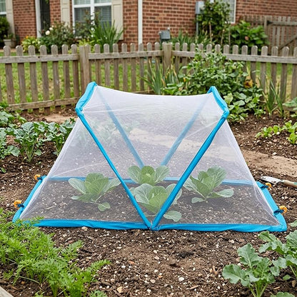 35" x 13" x 15" Foldable Garden Covers for Raised Beds, Garden Bed Insect Bird Netting Plant Cover, Garden Rows Pest Barrier Plant Protector Mesh for Protecting Vegetables Fruits Flowers