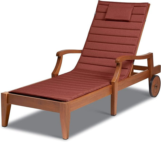 Classic Accessories Storigami Water-Resistant 74 x 23 Inch Chaise Lounge Cushion, Heather Henna, Patio Cushion