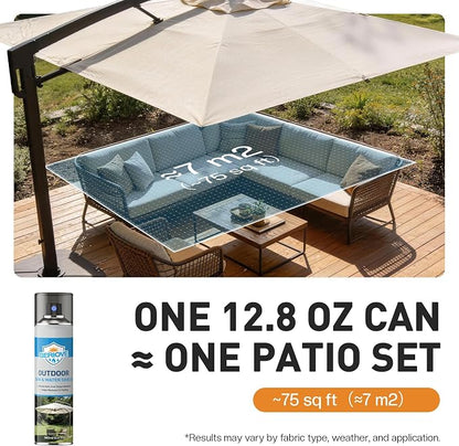 BERlOVE Outdoor Fabric Protector Spray: Waterproof & UV Protection for Patio Furniture, Upholstery, Cushions, Umbrellas and More– Durable Water Shield, 25.6oz（Pack of 2）