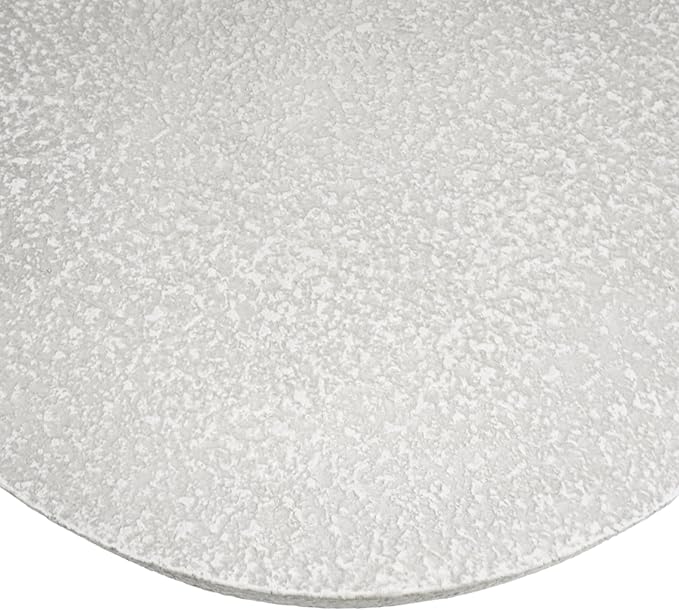 Christopher Knight Home Aurl Outdoor Round Side Table, Lightweight Concrete Patio End Table with Wooden Like Frame, Decorative Accent Table for Patio Garden Porch Balcony, Antique White+Natural