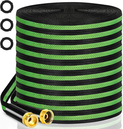 Garden Hose 50ft Flexible Non-Expandable Water Hose Kink-Free Lightweight Leak-Proof High Pressure Durable Outdoor Portable Fabric Hoses Pipe with 3/4” Sturdy Fittings for Yard Lawn Car Wash