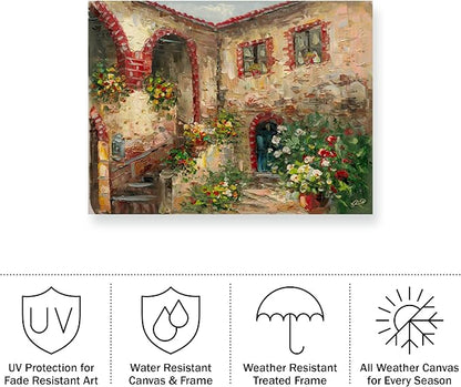 Masters Fine Art 'Tuscany Courtyard' Outdoor All-Weather Wall Decor