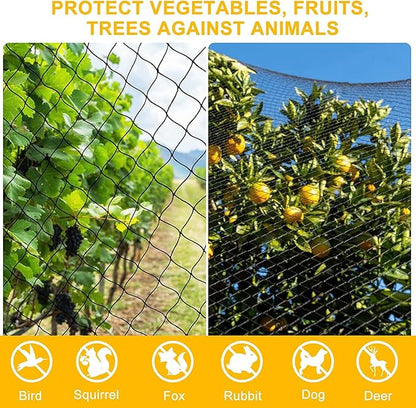 BSTPCOO 100'x100' Bird Netting for Chicken Coop, Heavy Duty Nylon 1" Mesh Poultry Netting Chicken Nettings Roof Hawk, Aviary Nettings Deer Fence Garden Net for Fruits Trees Plant